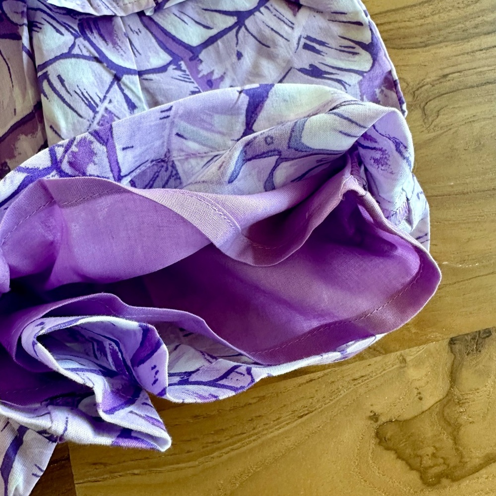 NWT JANIE AND JACK Purple Palm Tropical Romper Shorts - Picture 4 of 11